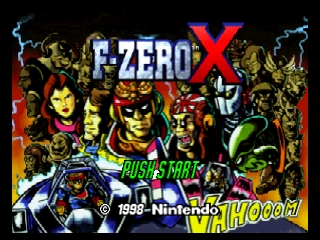 F-Zero X title screen for Nintendo 64